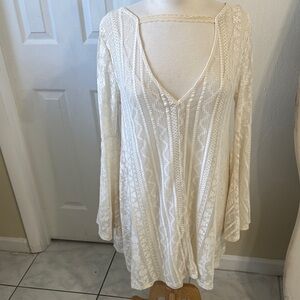 Forever 21 Cream Lace Mini Dress